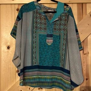 Worn Womens blouse with under tank size 2x